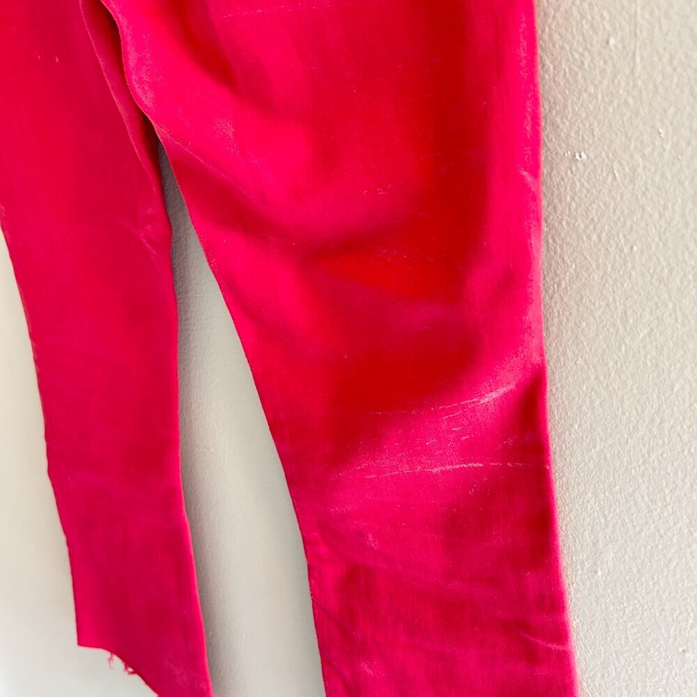 Mother The Hustler Ankle Fray Jeans Size 28 Never A Dull Moment New Years Red - Picture 6 of 14